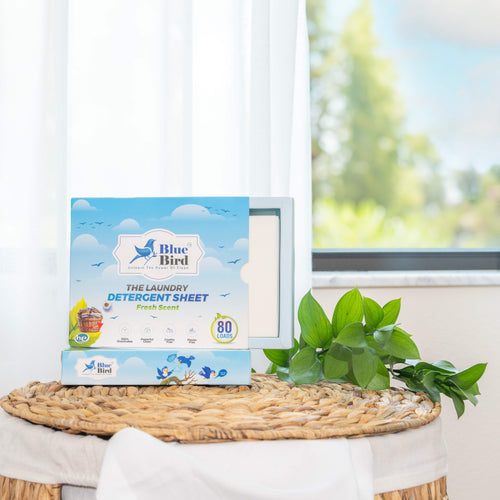 Blue Bird Fresh Scent laundry detergent sheets box